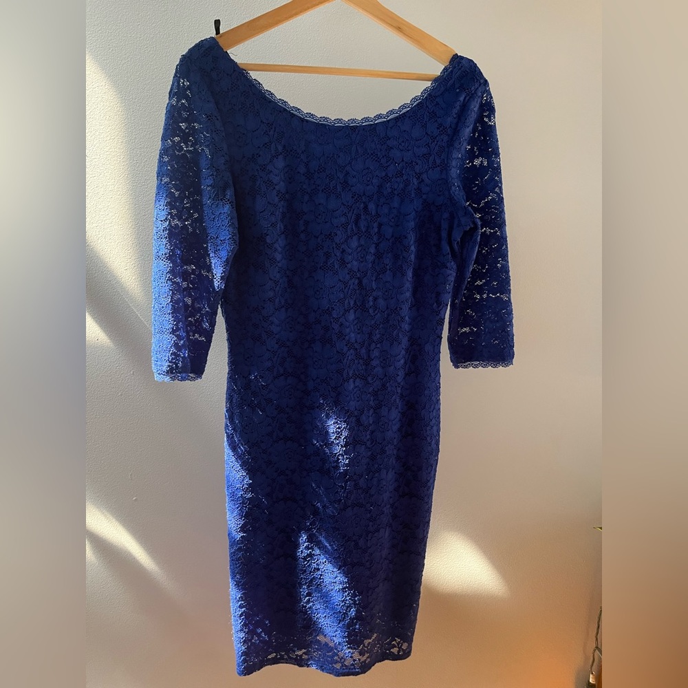 Lacy blue dress